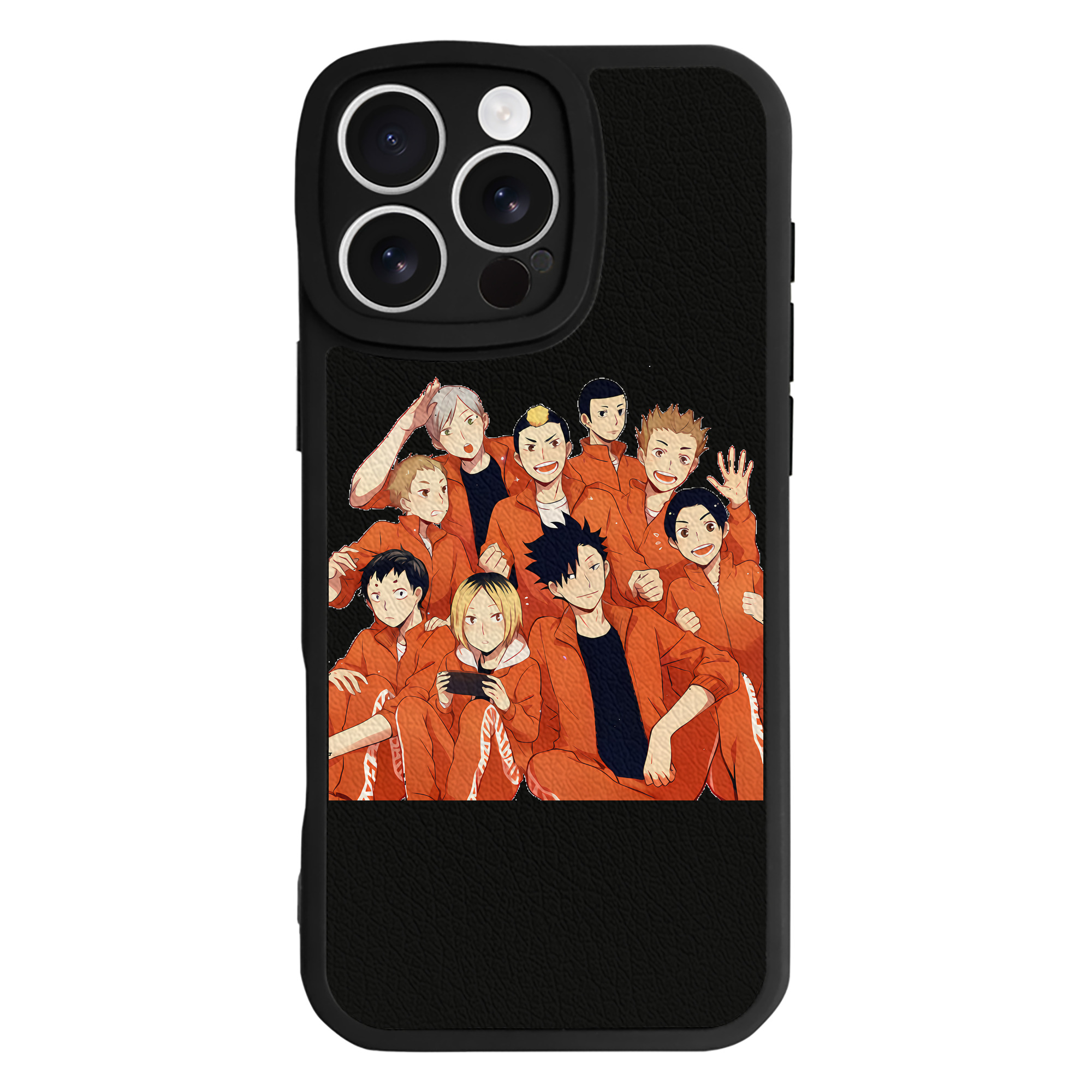 （画像用） ハイキュー!! Haikyu!! 【iPhone 16シリーズ対応】シリコンスマホケース（レザー調） 材質：シリコン